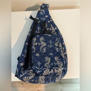 Vera Bradley Sling Backpack Seahorse Print